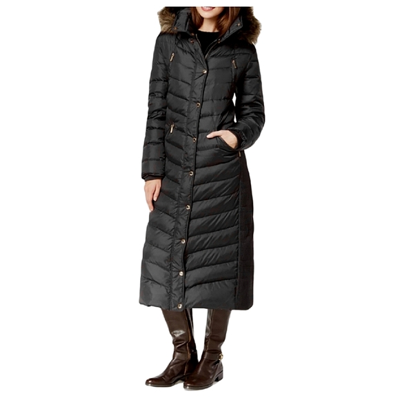 MICHAEL Michael Kors Jackets & Blazers - Michael Kors Women's Long Down Black Puffer Jacket, Size: Petite Small
